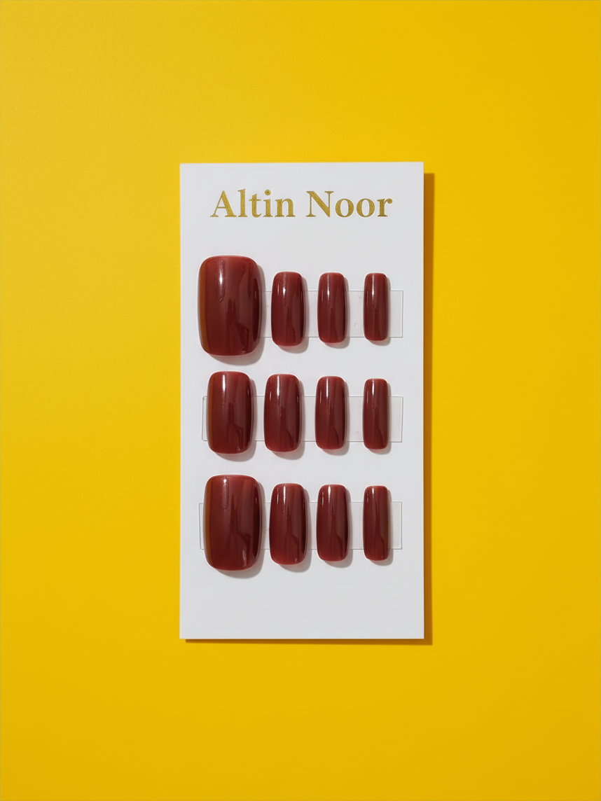 Cherry Red Press On Nails