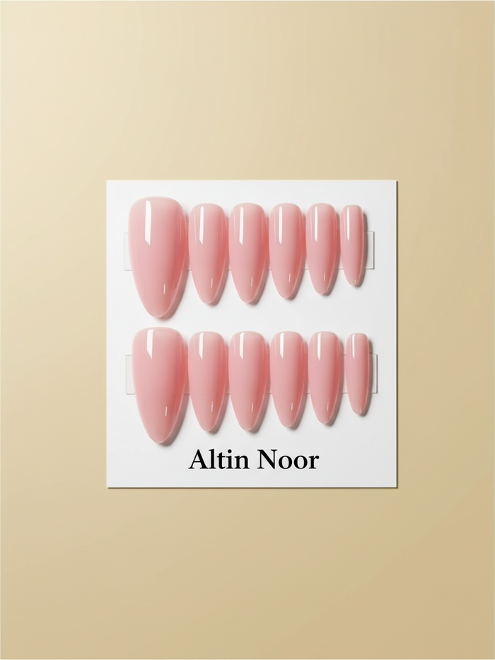 Rose Pink Almond Altin Noor Press On Nails