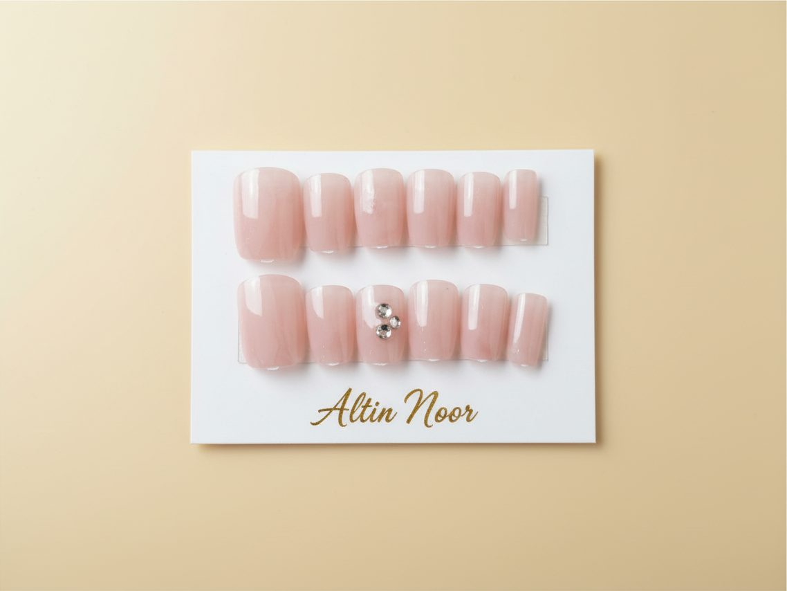Altin Noor Press-On Nails - Sheer Nude Minimal