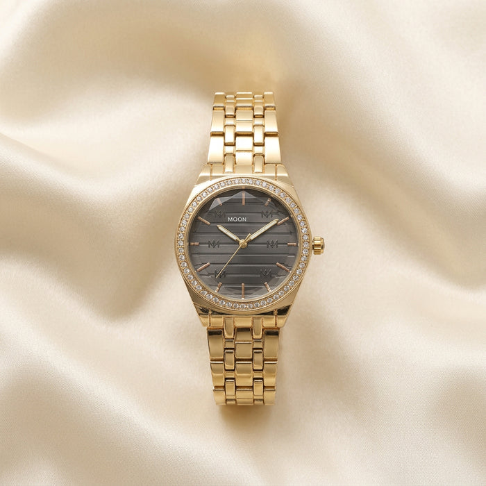 Bezel Watch with Black Dial