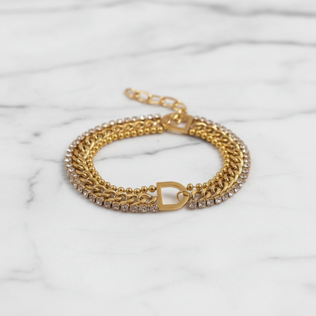 Elegant Multi Layered Chain Link Bracelet
